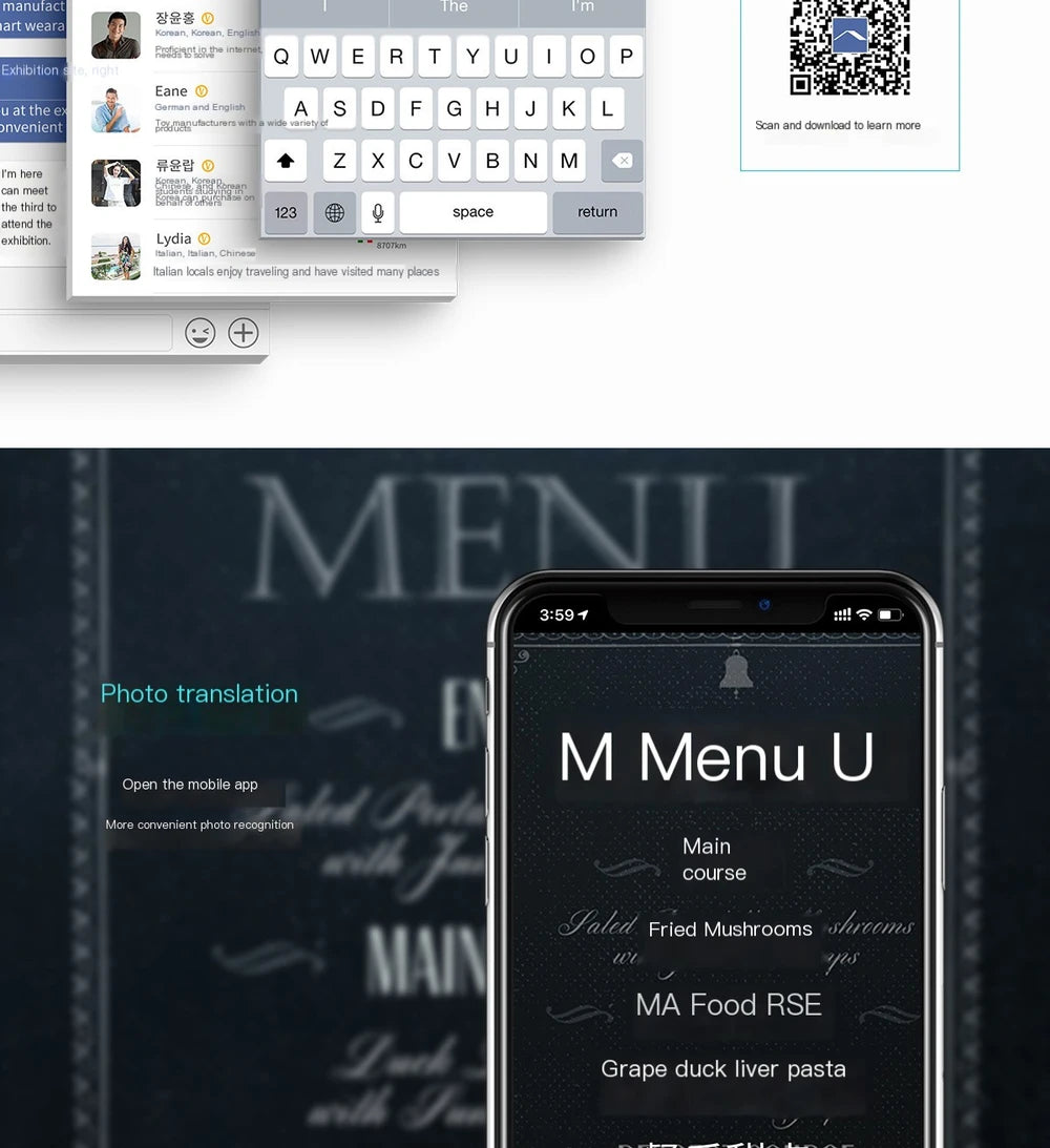 G6 Smart Bluetooth Translator for Multiple Languages