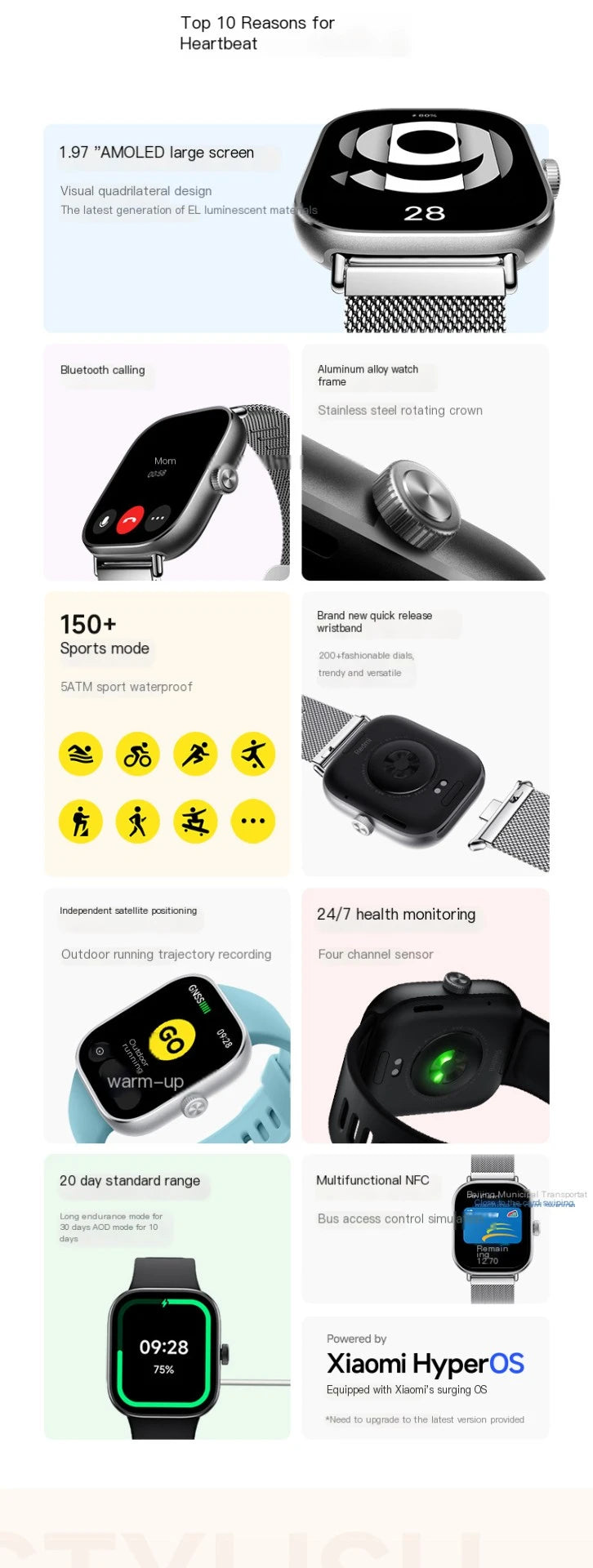 Xiaomi Redmi Watch 4 Smartwatch with Long Battery Life