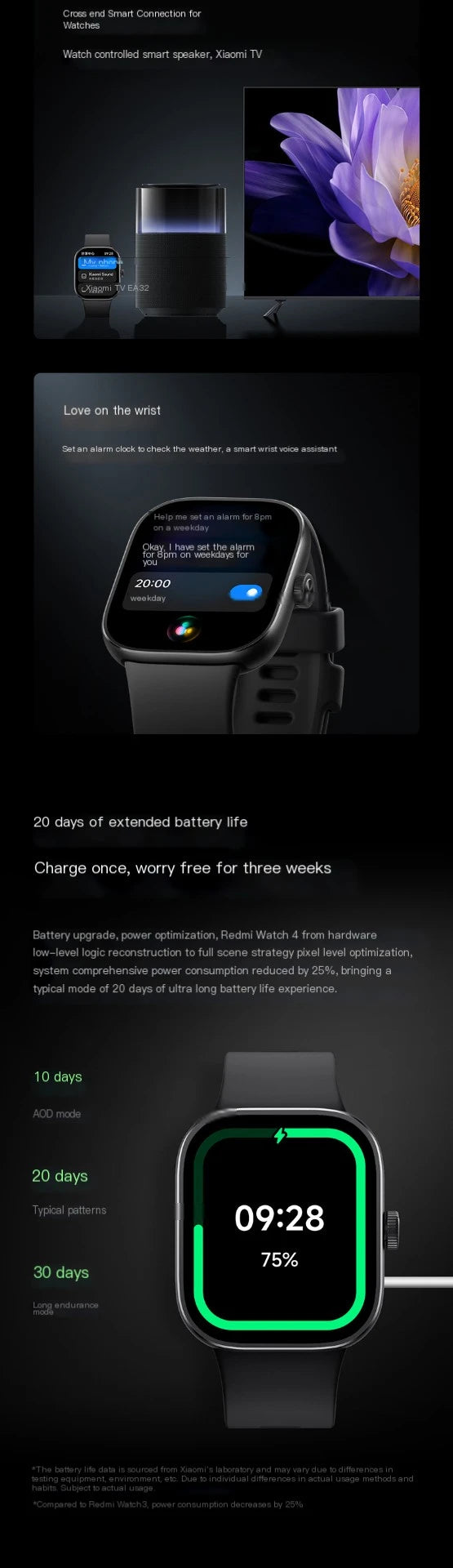 Xiaomi Redmi Watch 4 Smartwatch with Long Battery Life