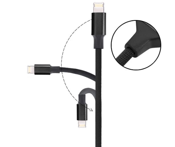 90-Degree USB Charging Cable for Apple & Android