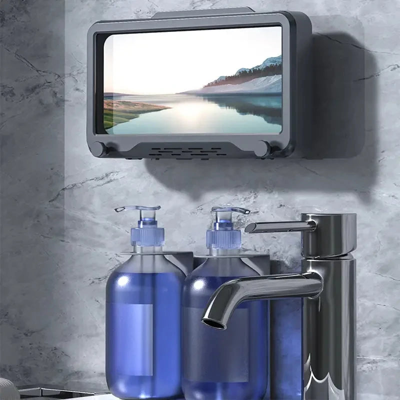 Waterproof Bath Phone Stand with Anti-Fog Screen