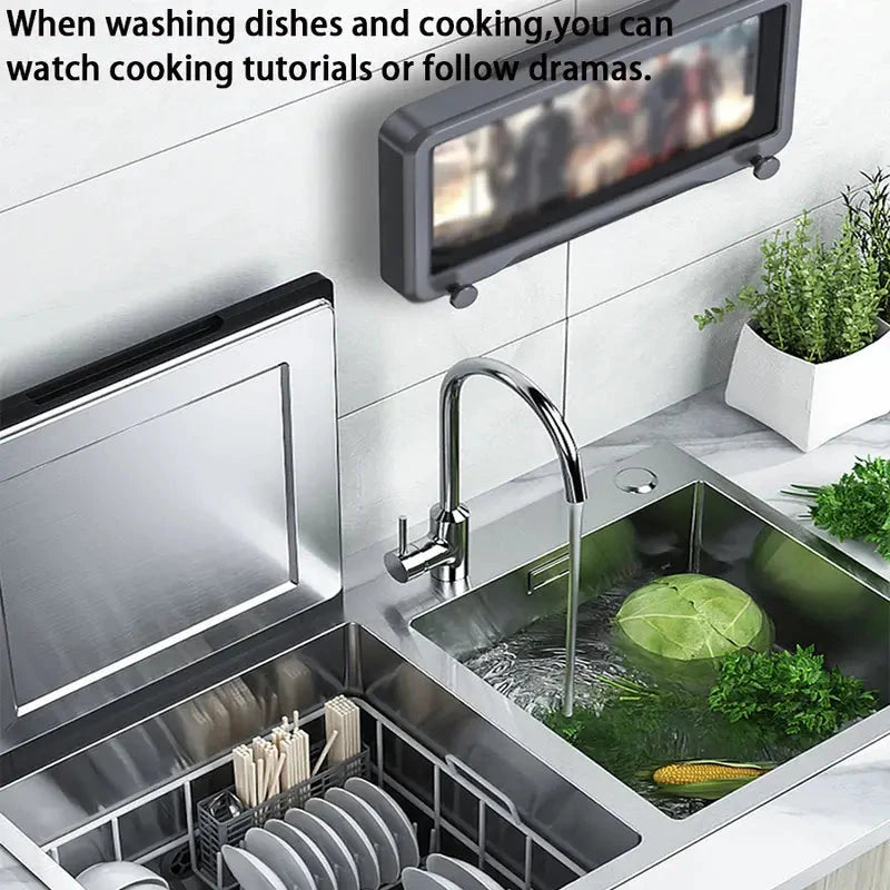 Waterproof Bath Phone Stand with Anti-Fog Screen
