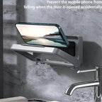 Waterproof Bath Phone Stand with Anti-Fog Screen