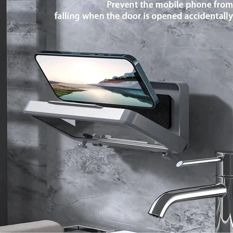 Waterproof Bath Phone Stand with Anti-Fog Screen