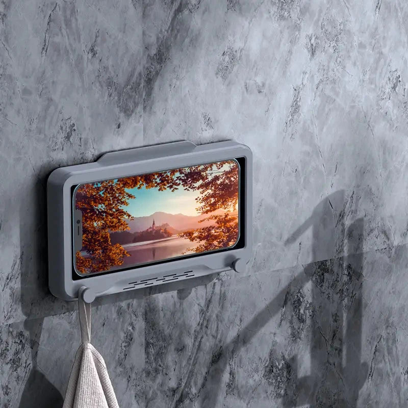 Waterproof Bath Phone Stand with Anti-Fog Screen