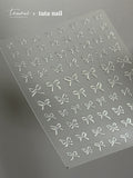 New Crystal Bow Nail Stickers with Elegant Lines