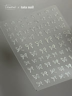 New Crystal Bow Nail Stickers with Elegant Lines