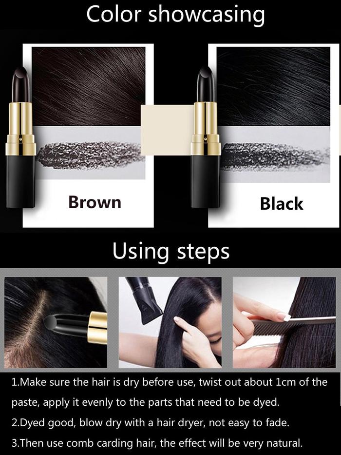 Hair Dye Stick for Quick Gray Coverage Lai Mei 3.8g