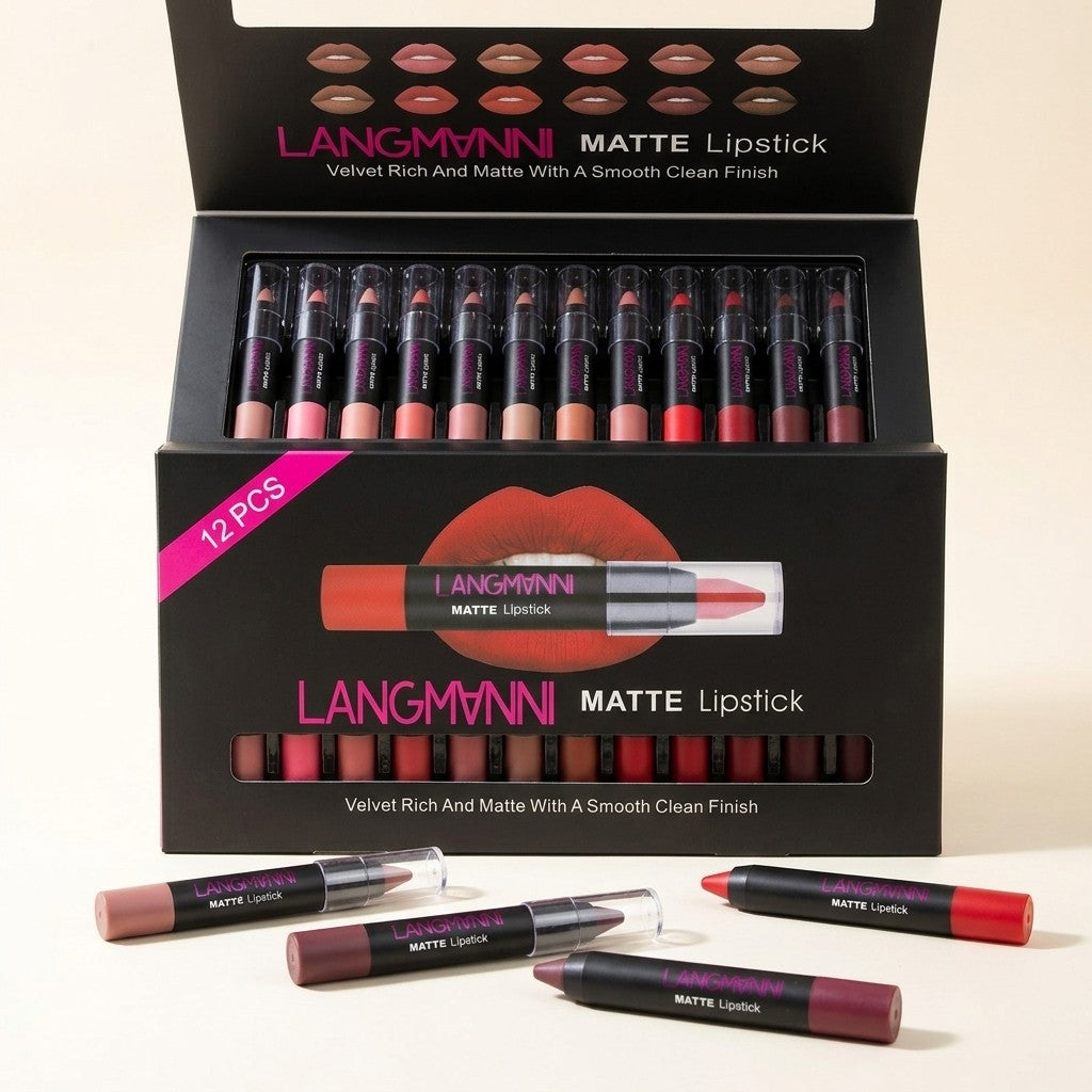 Matte Non-Stick Lipstick and Gloss Set